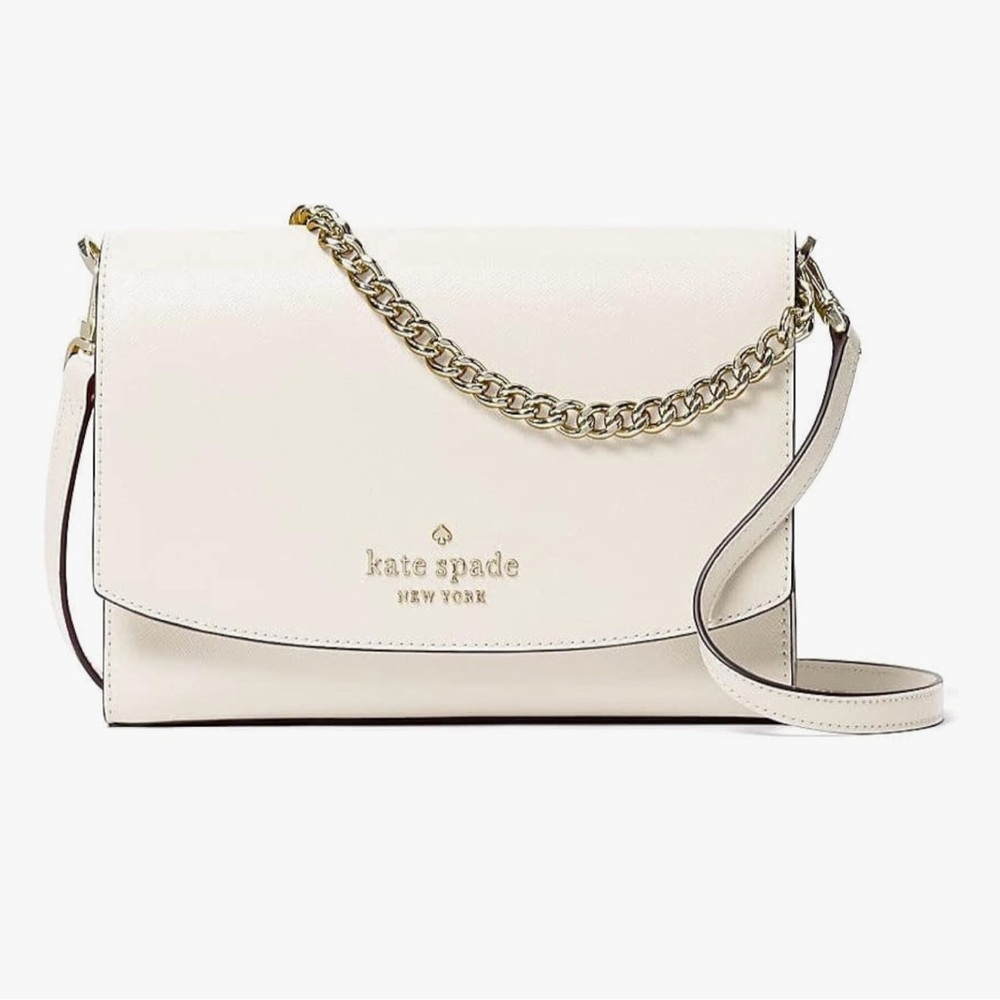 Kate Spade Cream Crossbody Bag with Gold Accents